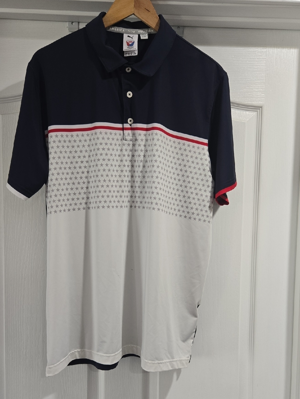 Puma Volition America Patriot Short Sleeve Golf Polo Shirt Men's Large